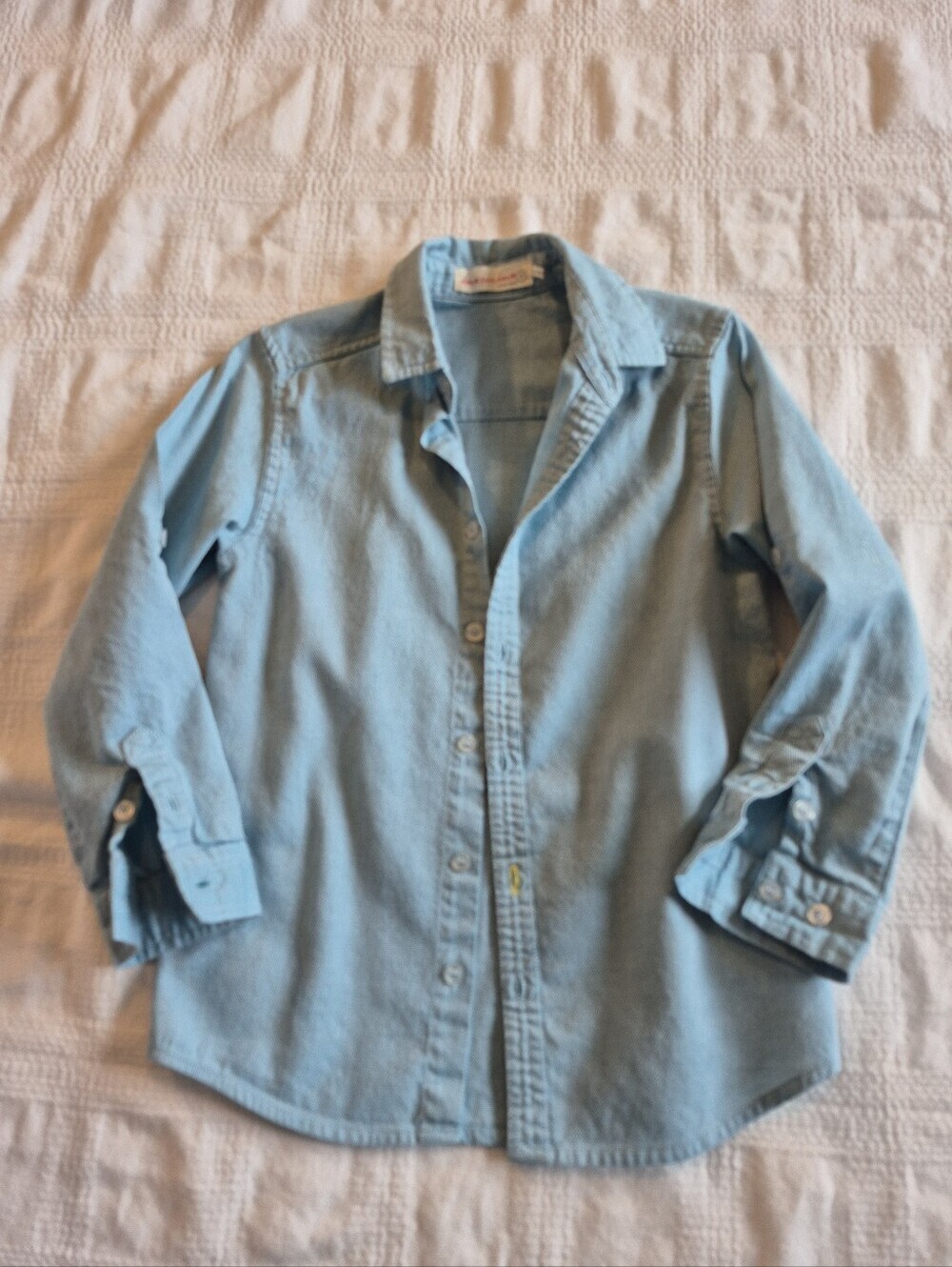 Deux par Deux boys size 6 light blue long sleeve shirt VGUC